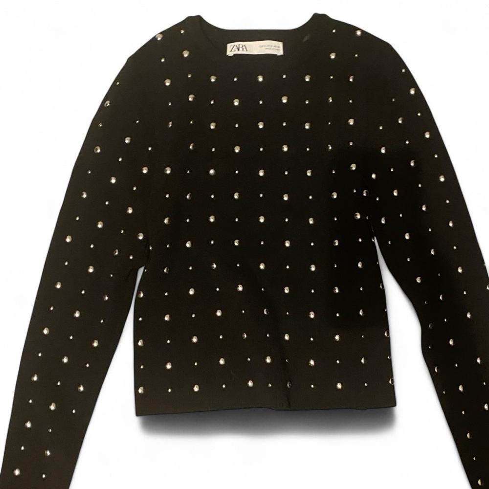 black stud sweater